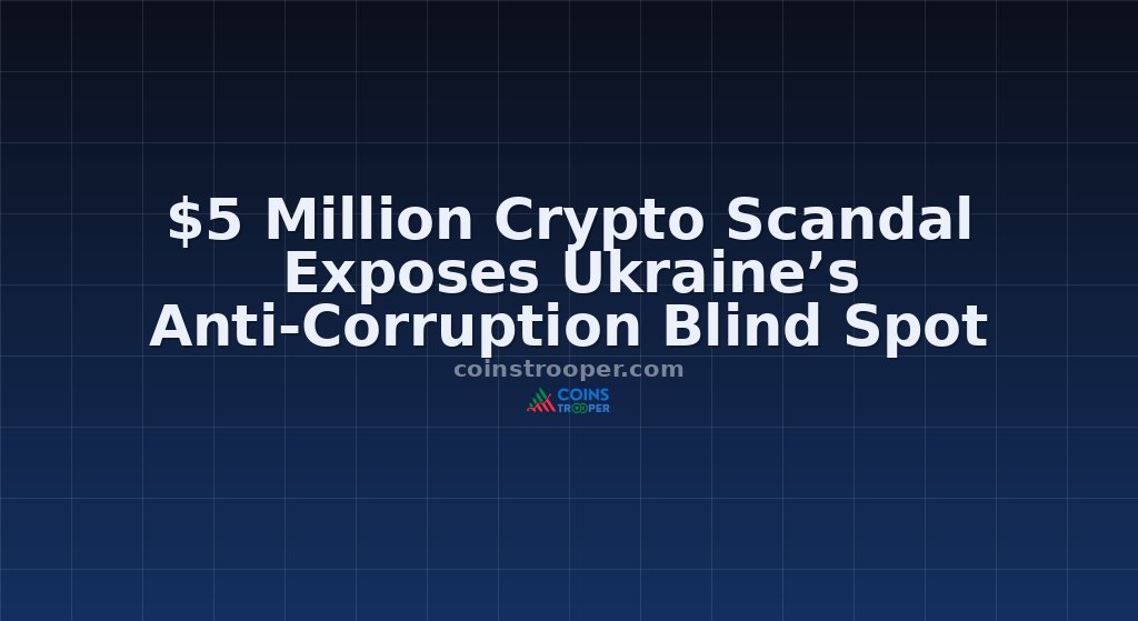 $5 Million Crypto Scandal Exposes Ukraine’s Anti-Corruption Blind Spot