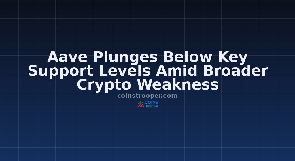 Aave Plunges Below Key Support Levels Amid Broader Crypto Weakness