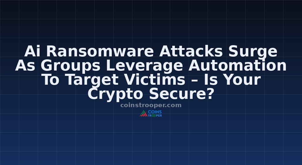 Ai Ransomware Attacks Surge As Groups Leverage Automation To Target Victims – Is Your Crypto Secure?