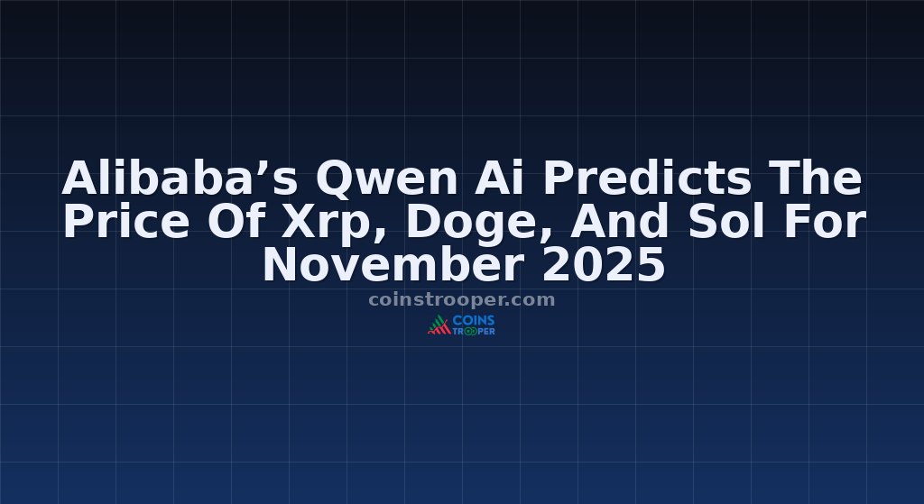 Alibaba’s Qwen Ai Predicts The Price Of Xrp, Doge, And Sol For November 2025