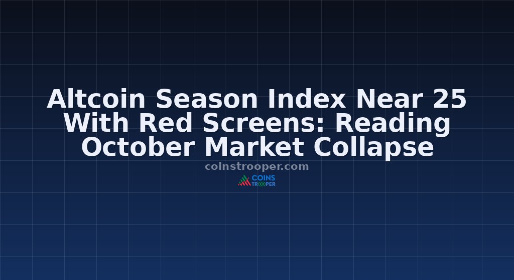 Altcoin Season Index Near 25 With Red Screens: Reading October Market Collapse
