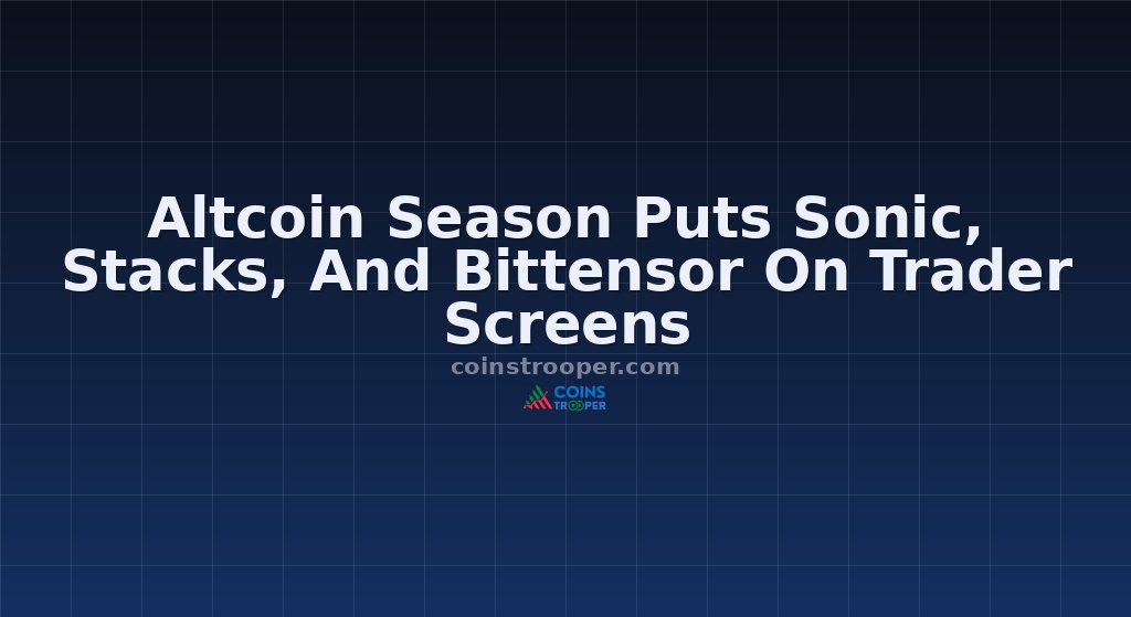Altcoin Season Puts Sonic, Stacks, And Bittensor On Trader Screens