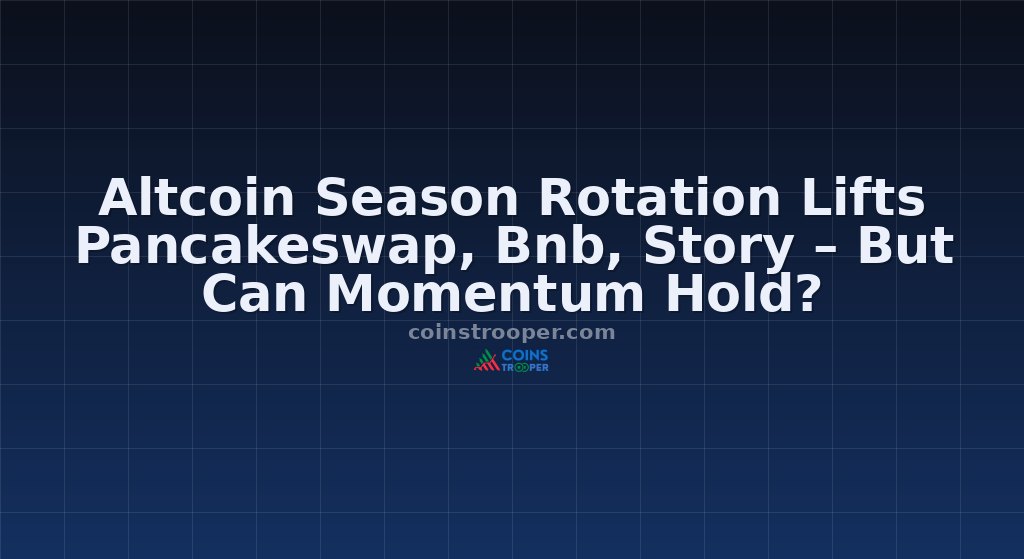Altcoin Season Rotation Lifts Pancakeswap, Bnb, Story – But Can Momentum Hold?