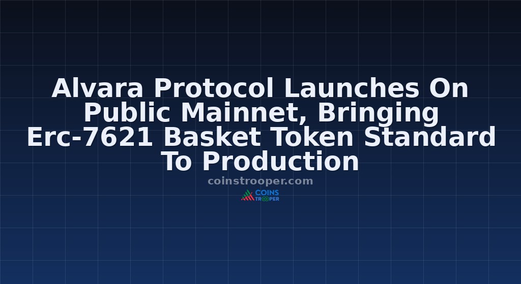 Alvara Protocol Launches On Public Mainnet, Bringing Erc-7621 Basket Token Standard To Production
