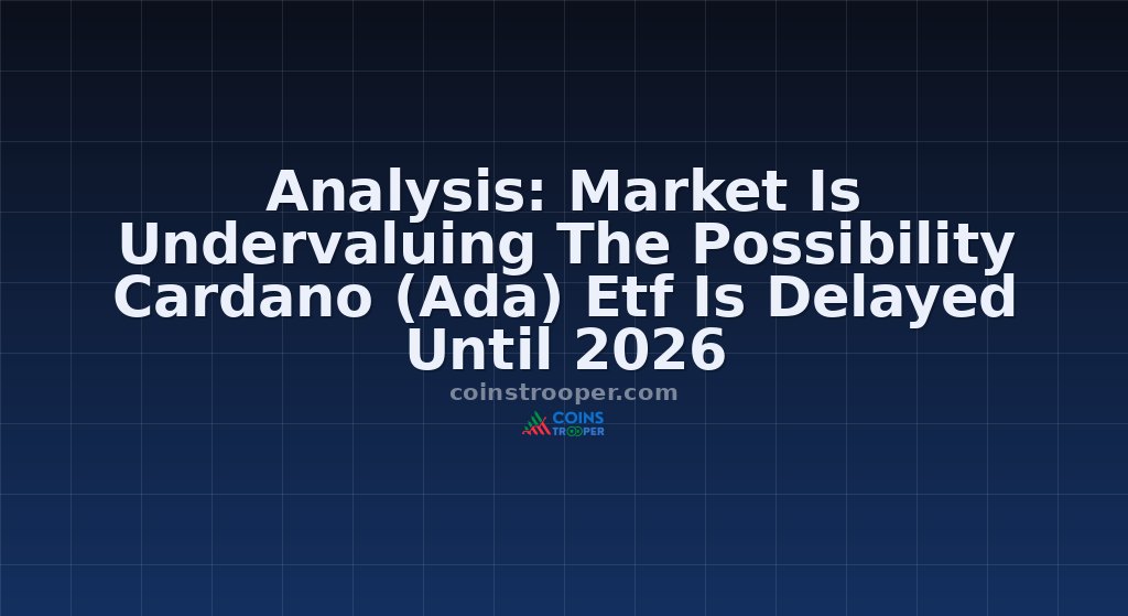 Analysis: Market Is Undervaluing The Possibility Cardano (Ada) Etf Is Delayed Until 2026