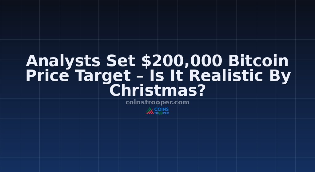 Analysts Set $200,000 Bitcoin Price Target – Is It Realistic By Christmas?