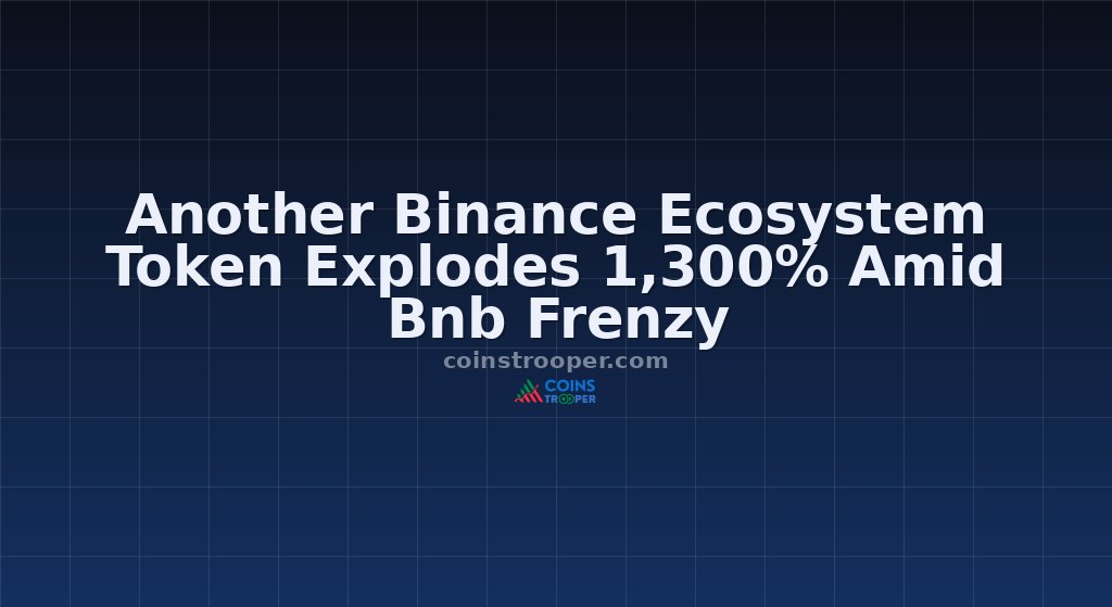 Another Binance Ecosystem Token Explodes 1,300% Amid Bnb Frenzy