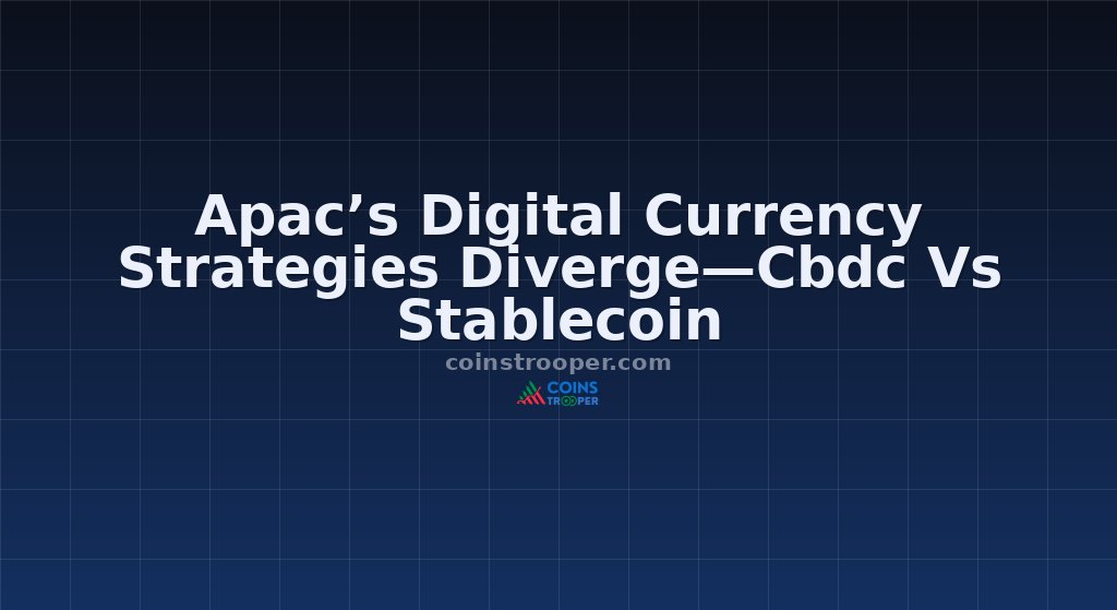 Apac’s Digital Currency Strategies Diverge—Cbdc Vs Stablecoin