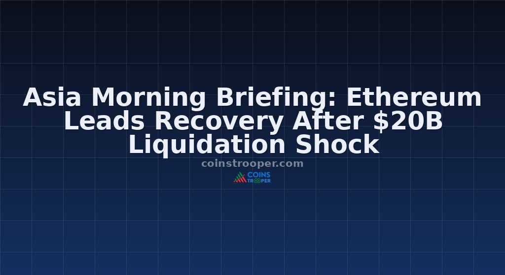 Asia Morning Briefing: Ethereum Leads Recovery After $20B Liquidation Shock