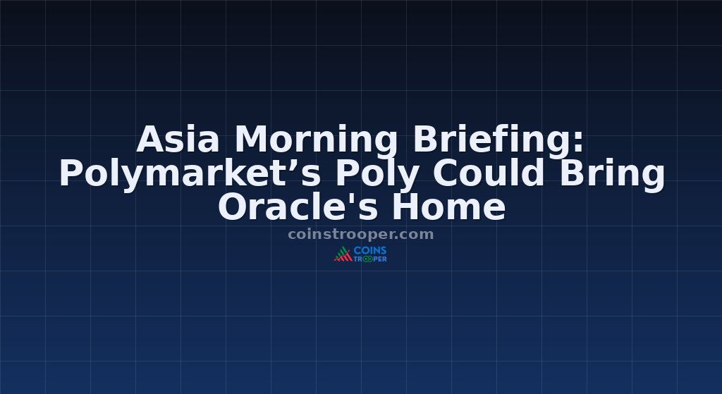 Asia Morning Briefing: Polymarket’s Poly Could Bring Oracle's Home