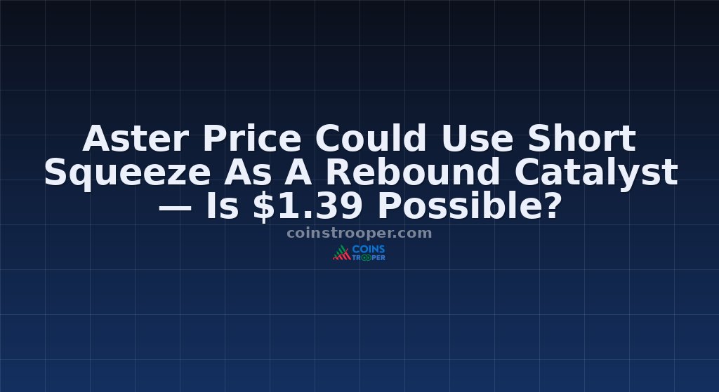 Aster Price Could Use Short Squeeze As A Rebound Catalyst — Is $1.39 Possible?
