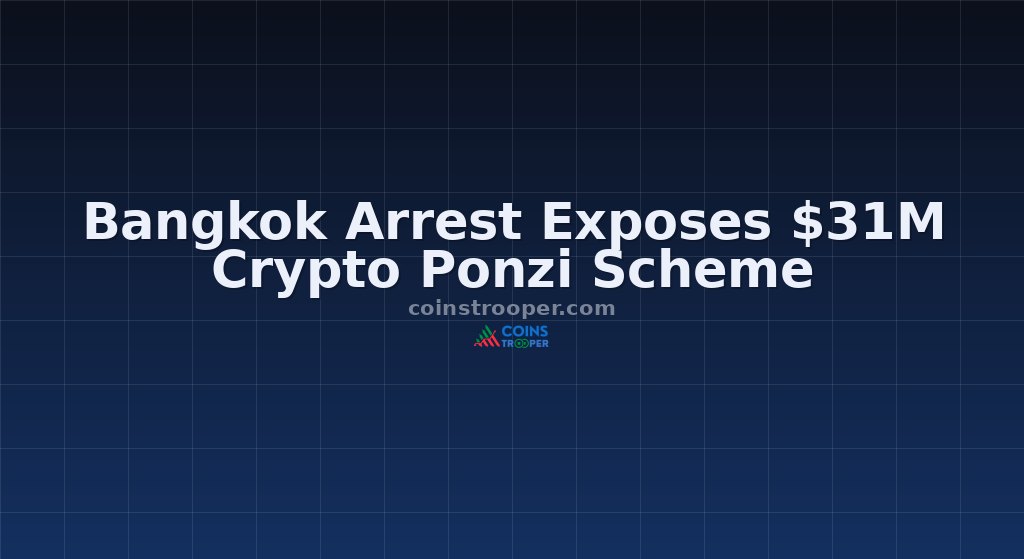 Bangkok Arrest Exposes $31M Crypto Ponzi Scheme