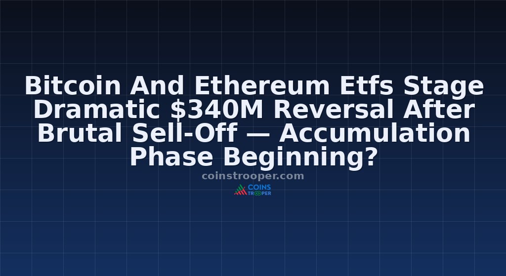 Bitcoin And Ethereum Etfs Stage Dramatic $340M Reversal After Brutal Sell-Off — Accumulation Phase Beginning?