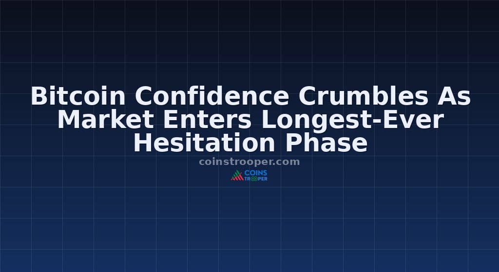 Bitcoin Confidence Crumbles As Market Enters Longest-Ever Hesitation Phase