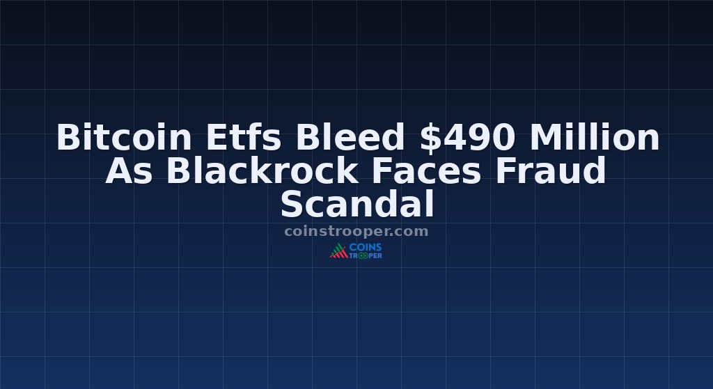 Bitcoin Etfs Bleed $490 Million As Blackrock Faces Fraud Scandal