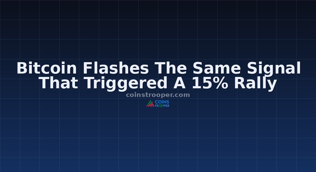 Bitcoin Flashes The Same Signal That Triggered A 15% Rally