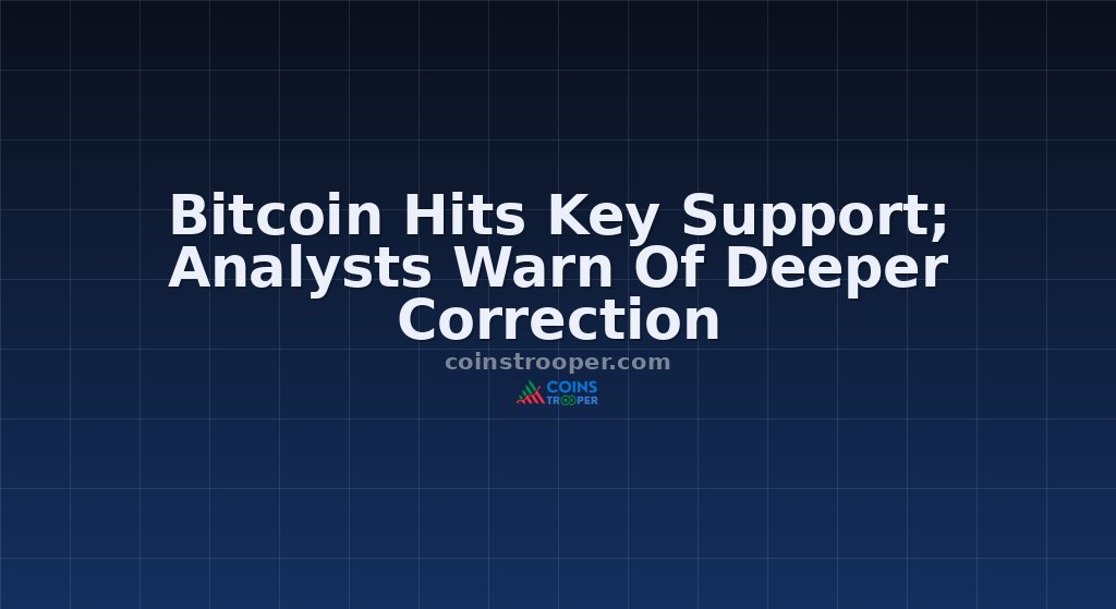 Bitcoin Hits Key Support; Analysts Warn Of Deeper Correction