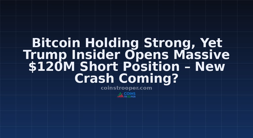Bitcoin Holding Strong, Yet Trump Insider Opens Massive $120M Short Position – New Crash Coming?
