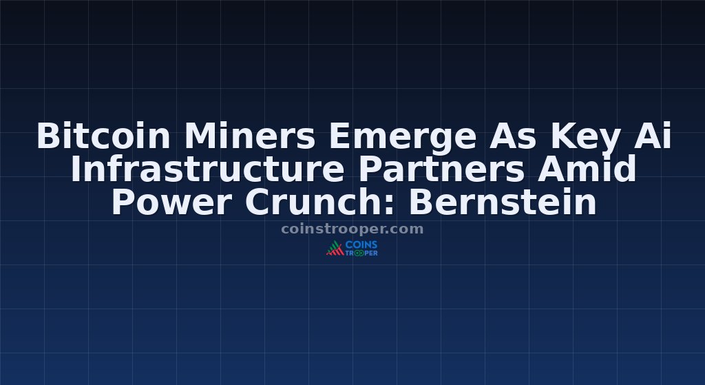 Bitcoin Miners Emerge As Key Ai Infrastructure Partners Amid Power Crunch: Bernstein