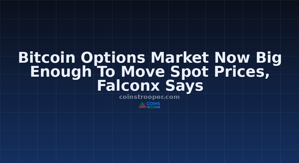 Bitcoin Options Market Now Big Enough To Move Spot Prices, Falconx Says