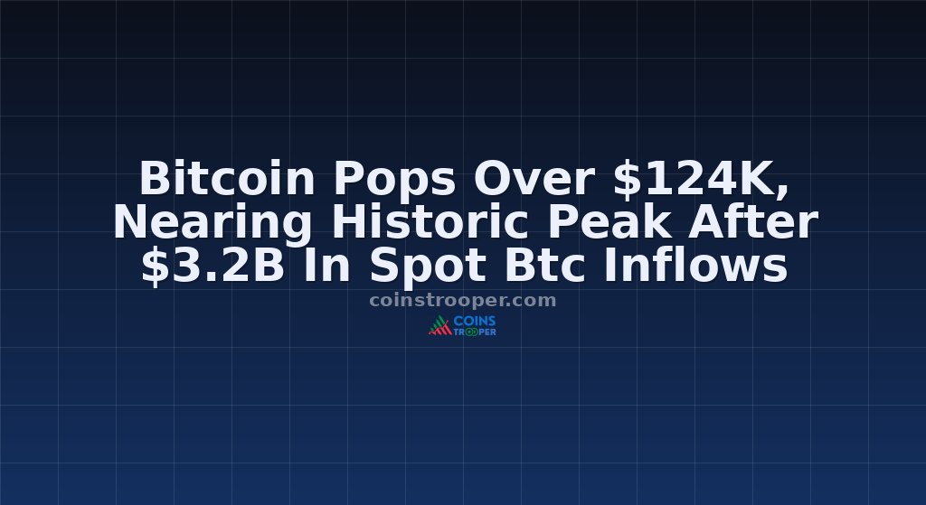 Bitcoin Pops Over $124K, Nearing Historic Peak After $3.2B In Spot Btc Inflows