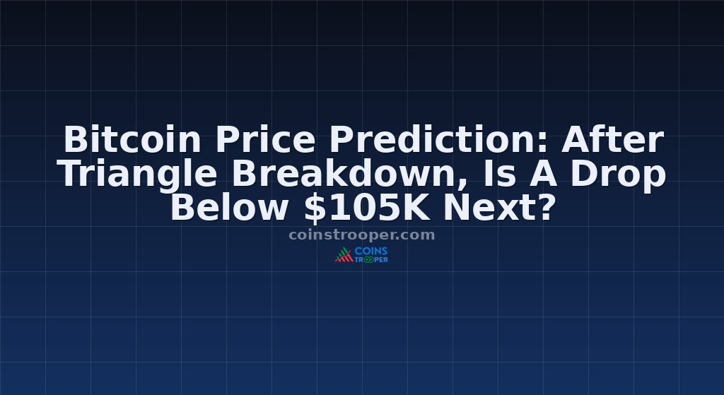 Bitcoin Price Prediction: After Triangle Breakdown, Is A Drop Below $105K Next?