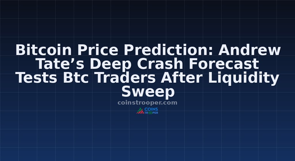 Bitcoin Price Prediction: Andrew Tate’s Deep Crash Forecast Tests Btc Traders After Liquidity Sweep