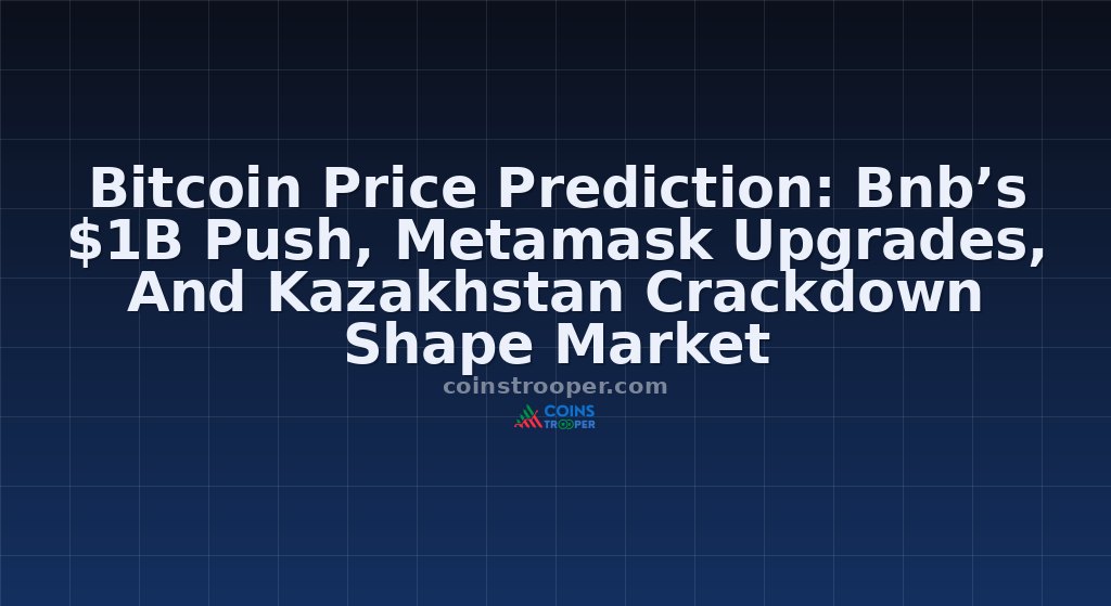 Bitcoin Price Prediction: Bnb’s $1B Push, Metamask Upgrades, And Kazakhstan Crackdown Shape Market