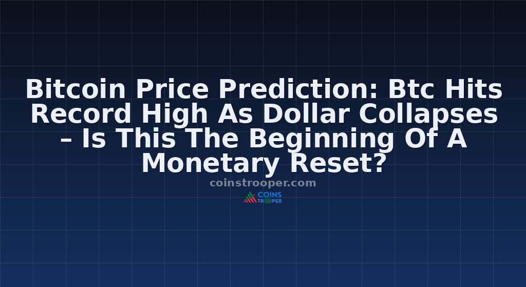 Bitcoin Price Prediction: Btc Hits Record High As Dollar Collapses – Is This The Beginning Of A Monetary Reset?