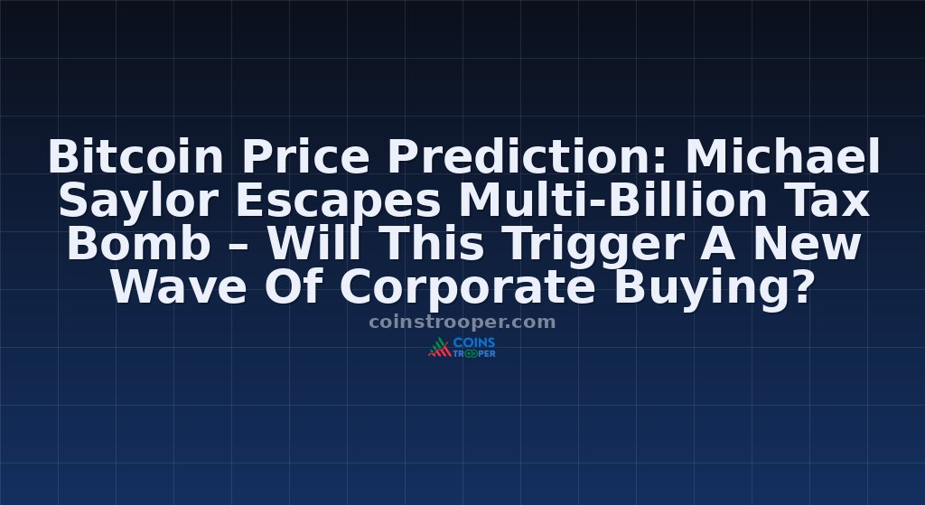 Bitcoin Price Prediction: Michael Saylor Escapes Multi-Billion Tax Bomb – Will This Trigger A New Wave Of Corporate Buying?