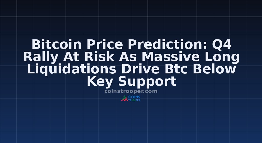 Bitcoin Price Prediction: Q4 Rally At Risk As Massive Long Liquidations Drive Btc Below Key Support