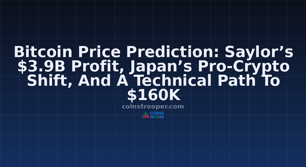 Bitcoin Price Prediction: Saylor’s $3.9B Profit, Japan’s Pro-Crypto Shift, And A Technical Path To $160K