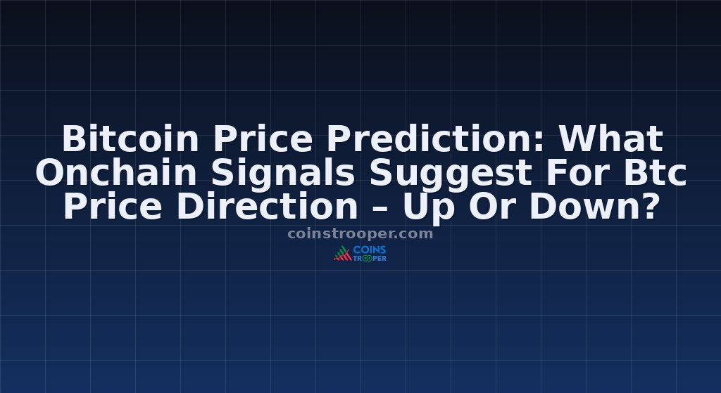 Bitcoin Price Prediction: What Onchain Signals Suggest For Btc Price Direction – Up Or Down?