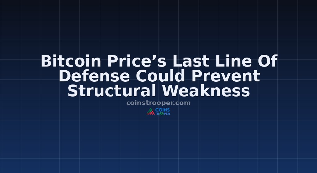 Bitcoin Price’s Last Line Of Defense Could Prevent Structural Weakness