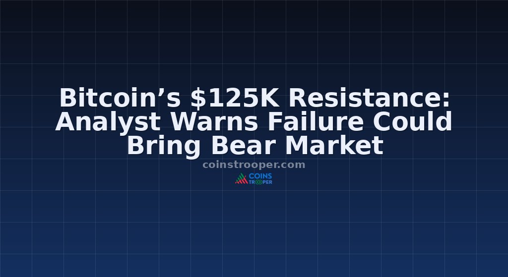 Bitcoin’s $125K Resistance: Analyst Warns Failure Could Bring Bear Market