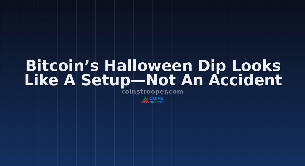 Bitcoin’s Halloween Dip Looks Like A Setup—Not An Accident