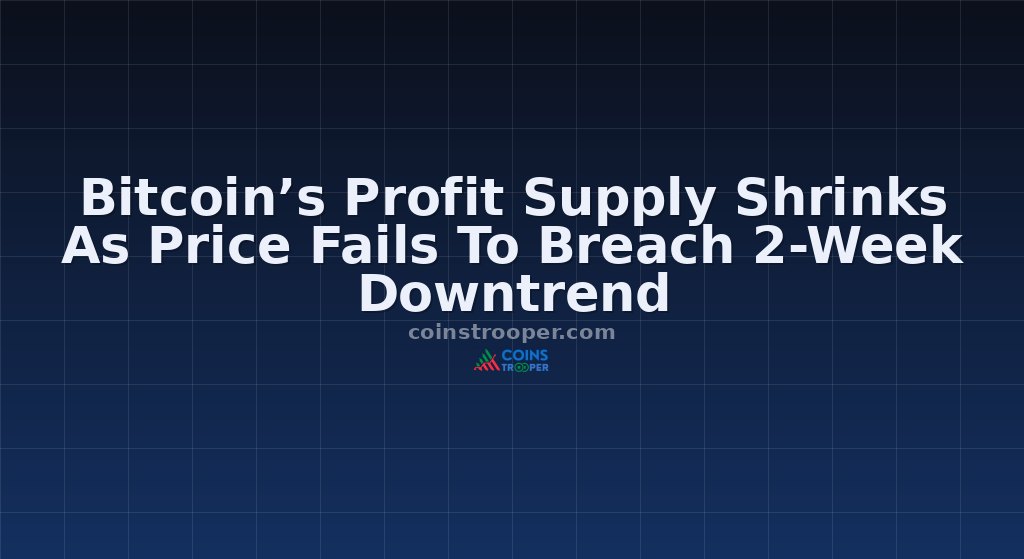 Bitcoin’s Profit Supply Shrinks As Price Fails To Breach 2-Week Downtrend