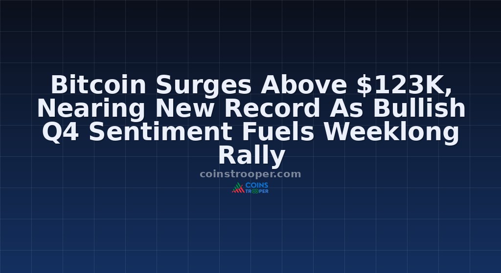 Bitcoin Surges Above $123K, Nearing New Record As Bullish Q4 Sentiment Fuels Weeklong Rally