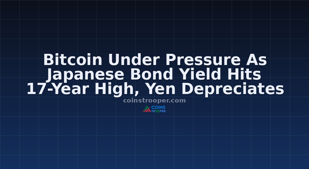 Bitcoin Under Pressure As Japanese Bond Yield Hits 17-Year High, Yen Depreciates