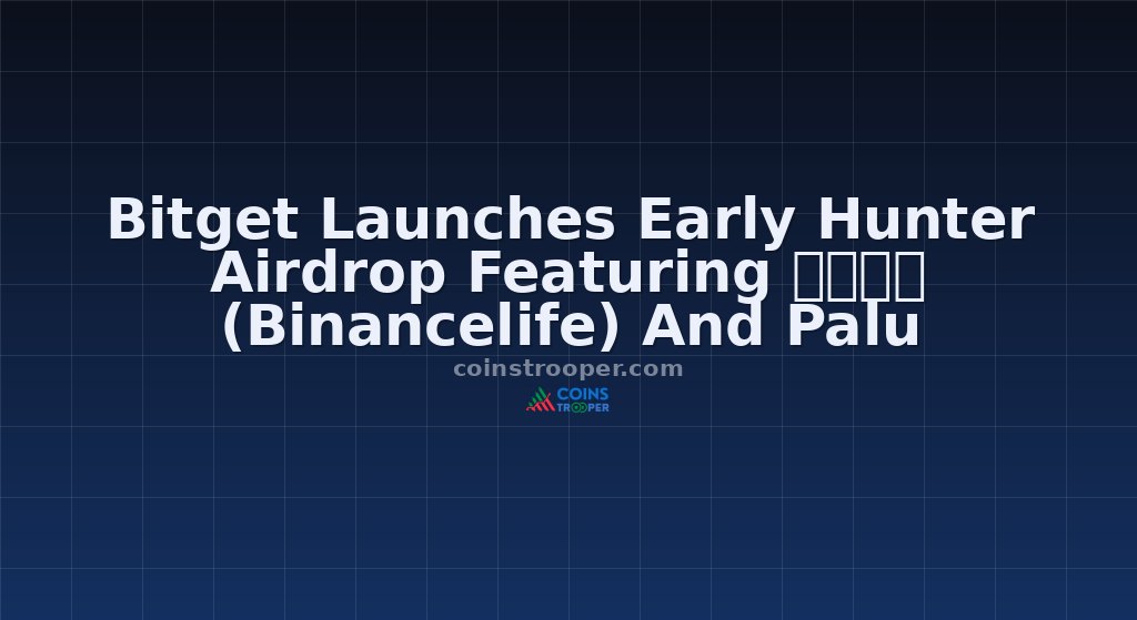 Bitget Launches Early Hunter Airdrop Featuring 币安人生 (Binancelife) And Palu