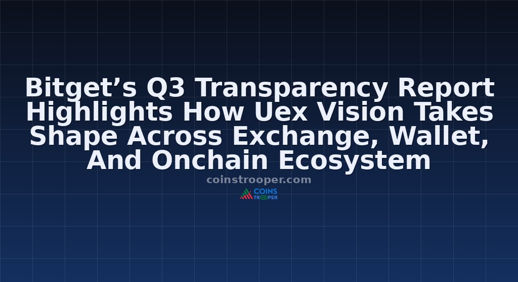 Bitget’s Q3 Transparency Report Highlights How Uex Vision Takes Shape Across Exchange, Wallet, And Onchain Ecosystem