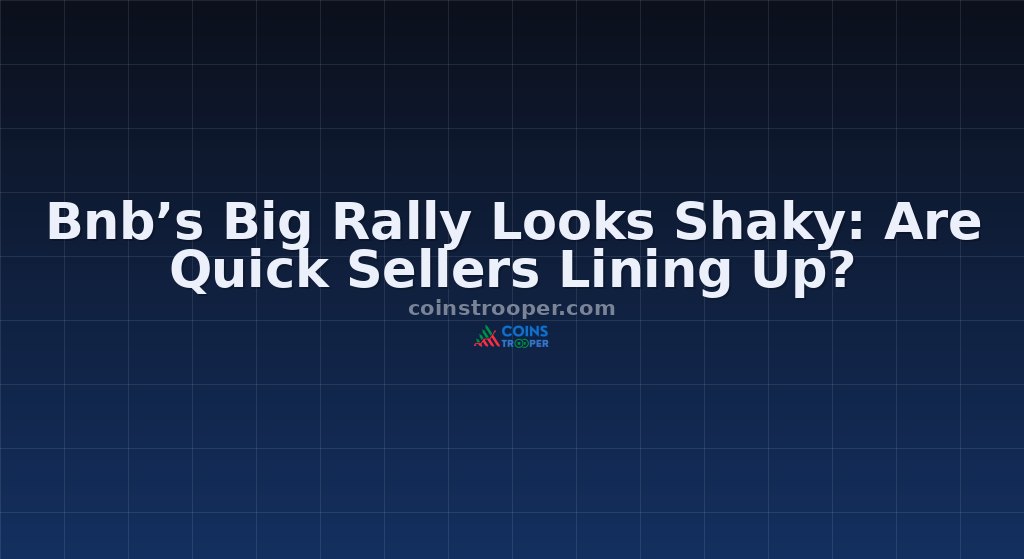 Bnb’s Big Rally Looks Shaky: Are Quick Sellers Lining Up?
