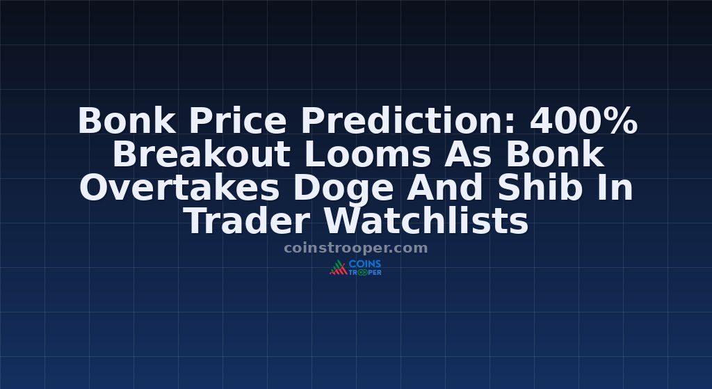 Bonk Price Prediction: 400% Breakout Looms As Bonk Overtakes Doge And Shib In Trader Watchlists