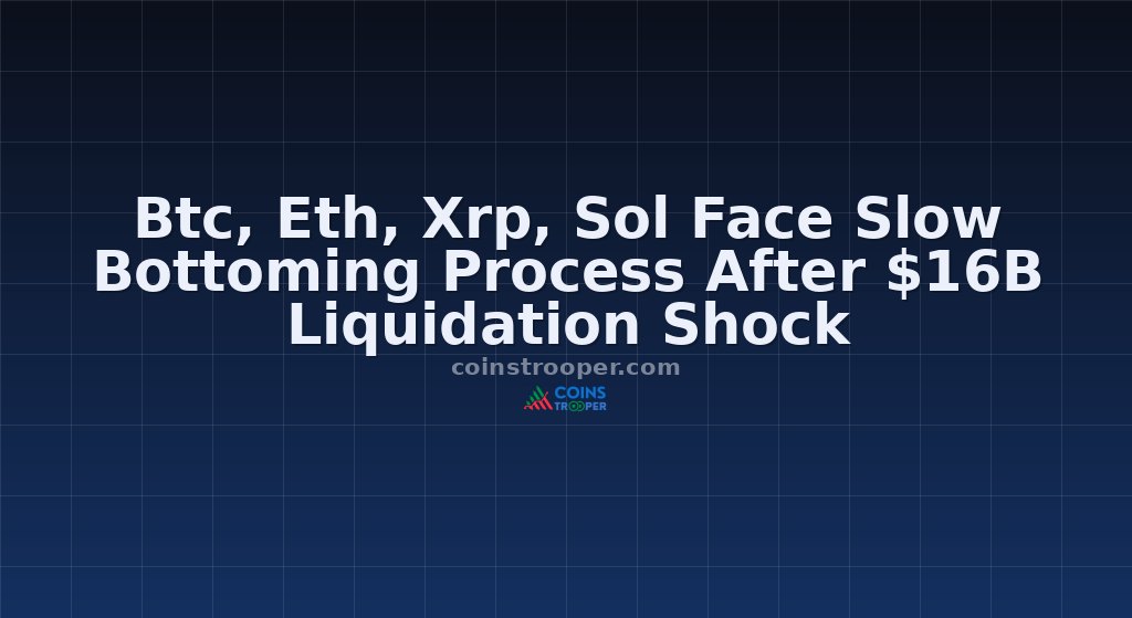 Btc, Eth, Xrp, Sol Face Slow Bottoming Process After $16B Liquidation Shock