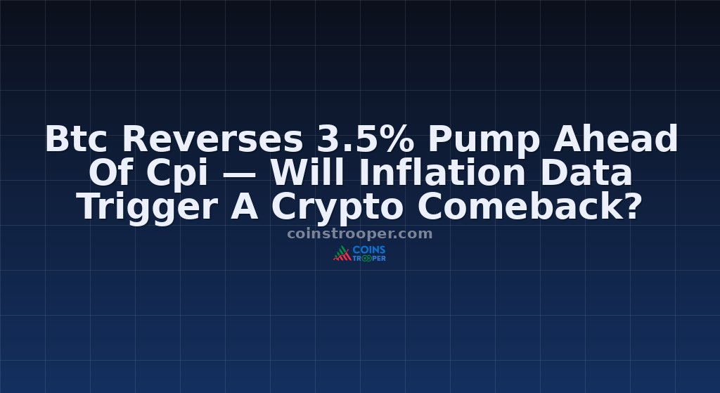 Btc Reverses 3.5% Pump Ahead Of Cpi — Will Inflation Data Trigger A Crypto Comeback?