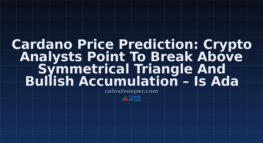 Cardano Price Prediction: Crypto Analysts Point To Break Above Symmetrical Triangle And Bullish Accumulation – Is Ada About To Hit $1 In November?