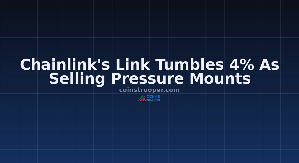 Chainlink's Link Tumbles 4% As Selling Pressure Mounts