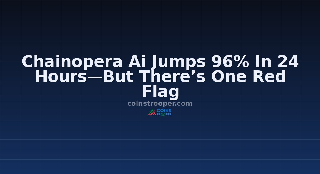 Chainopera Ai Jumps 96% In 24 Hours—But There’s One Red Flag