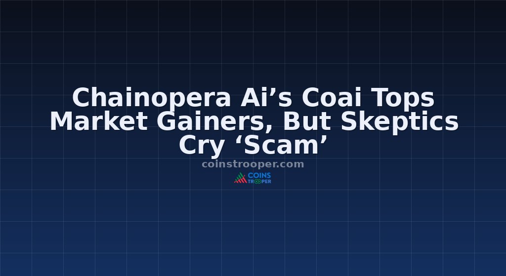 Chainopera Ai’s Coai Tops Market Gainers, But Skeptics Cry ‘Scam’