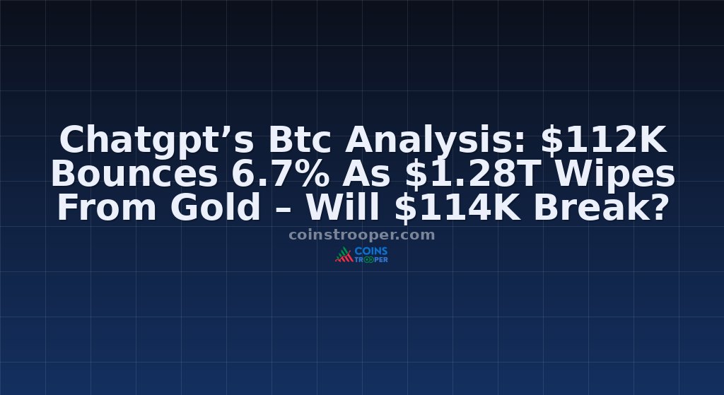 Chatgpt’s Btc Analysis: $112K Bounces 6.7% As $1.28T Wipes From Gold – Will $114K Break?